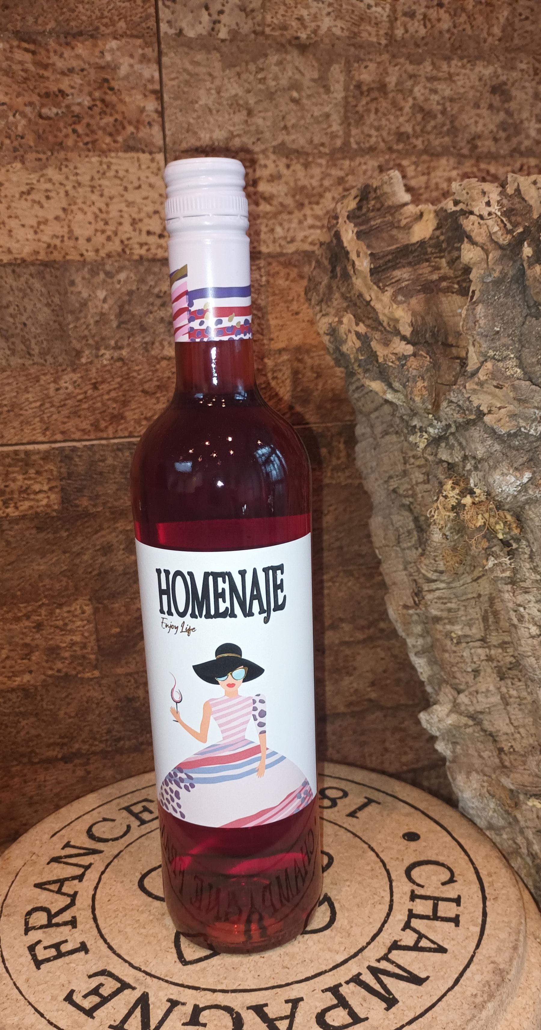 Homenaje Rosado 2024 trockener, fruchtbetonter Roséwein aus Navarra in Spanien