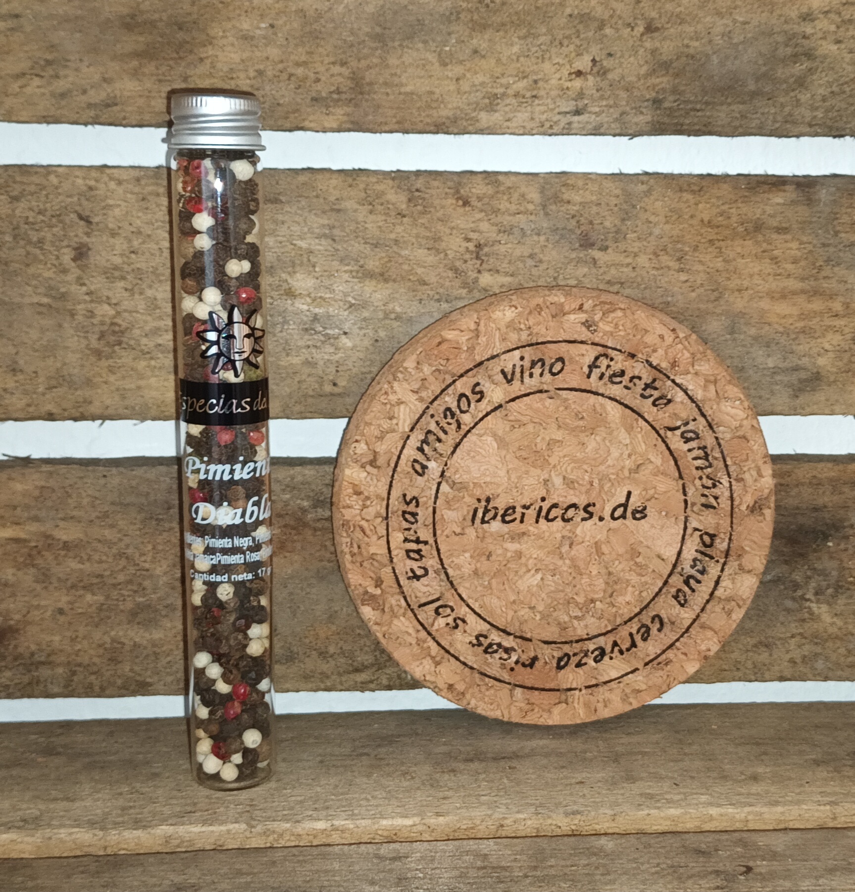 Pimienta Diabla - Teufelspfeffer 17 Gramm, Gewürz in der Glasröhre Reagenzglas, ideale Geschenk Idee